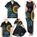 NAIDOC 50 Years of Deadly Family Matching Tank Maxi Dress and Hawaiian Shirt Sun Aboriginal Dot Art