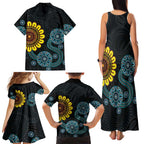NAIDOC 50 Years of Deadly Family Matching Tank Maxi Dress and Hawaiian Shirt Sun Aboriginal Dot Art