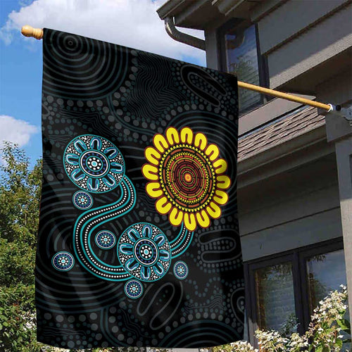 NAIDOC 50 Years of Deadly Garden Flag Sun Aboriginal Dot Art