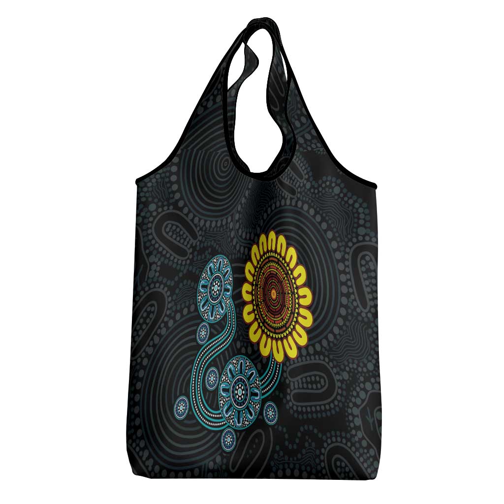 NAIDOC 50 Years of Deadly Grocery Bag Sun Aboriginal Dot Art
