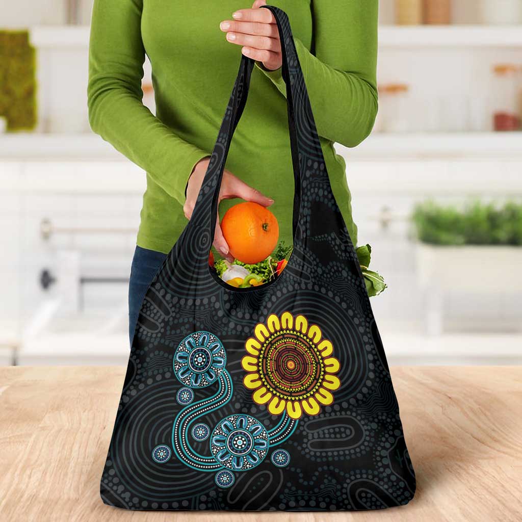 NAIDOC 50 Years of Deadly Grocery Bag Sun Aboriginal Dot Art