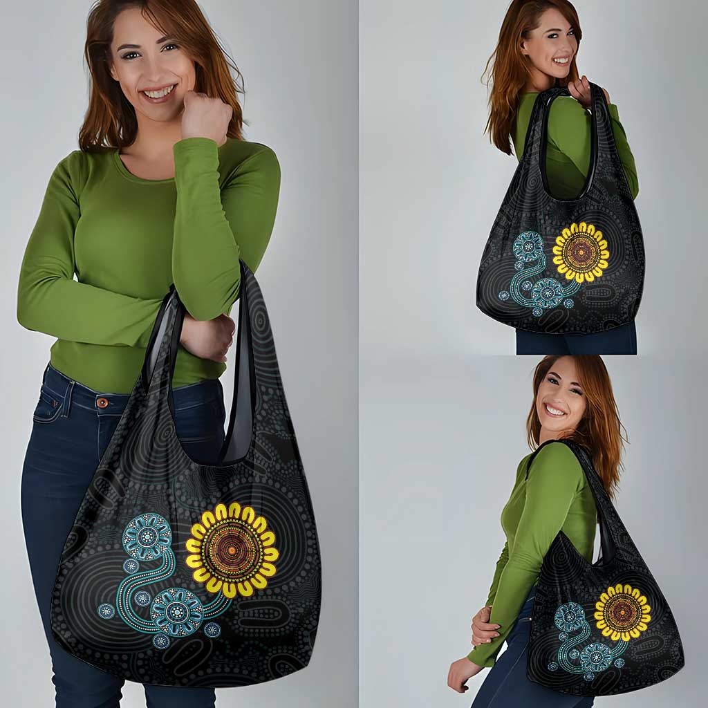 NAIDOC 50 Years of Deadly Grocery Bag Sun Aboriginal Dot Art