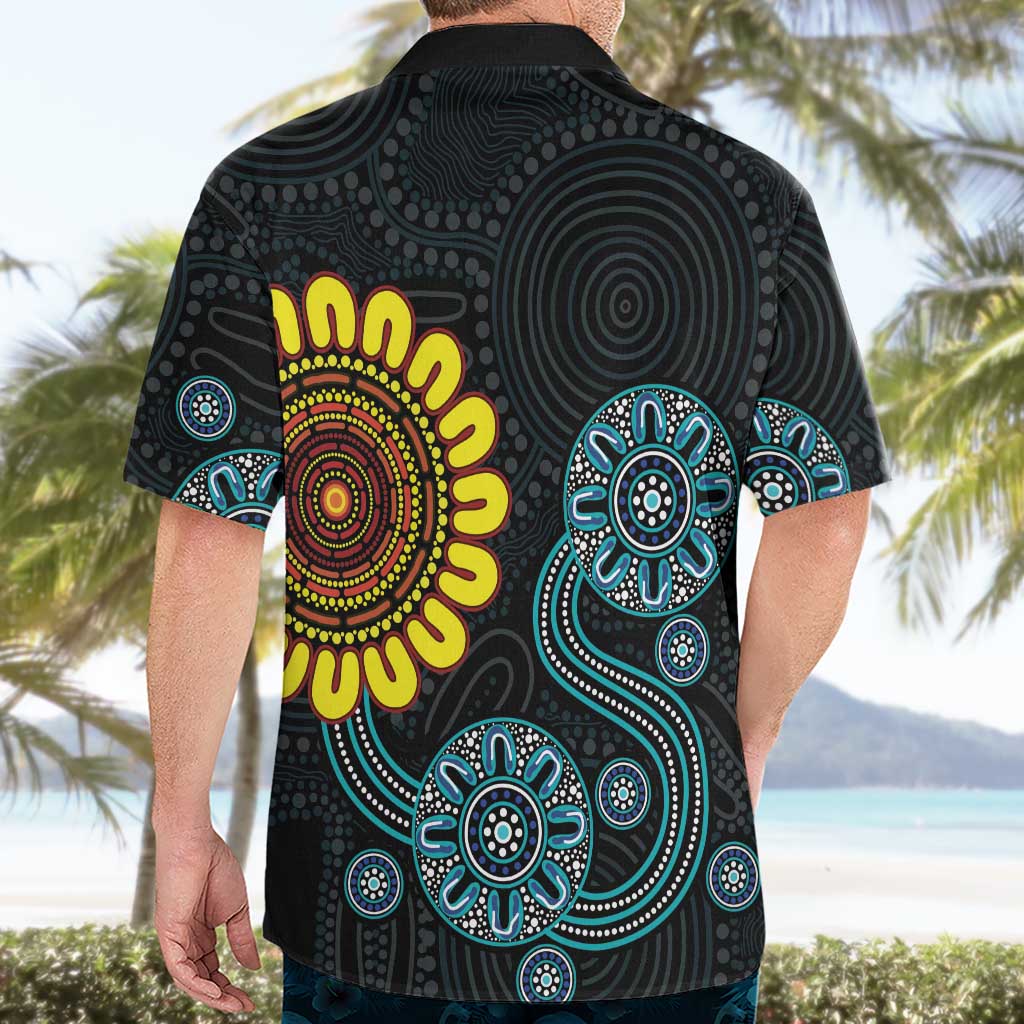 NAIDOC 50 Years of Deadly Hawaiian Shirt Sun Aboriginal Dot Art