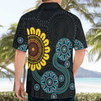 NAIDOC 50 Years of Deadly Hawaiian Shirt Sun Aboriginal Dot Art