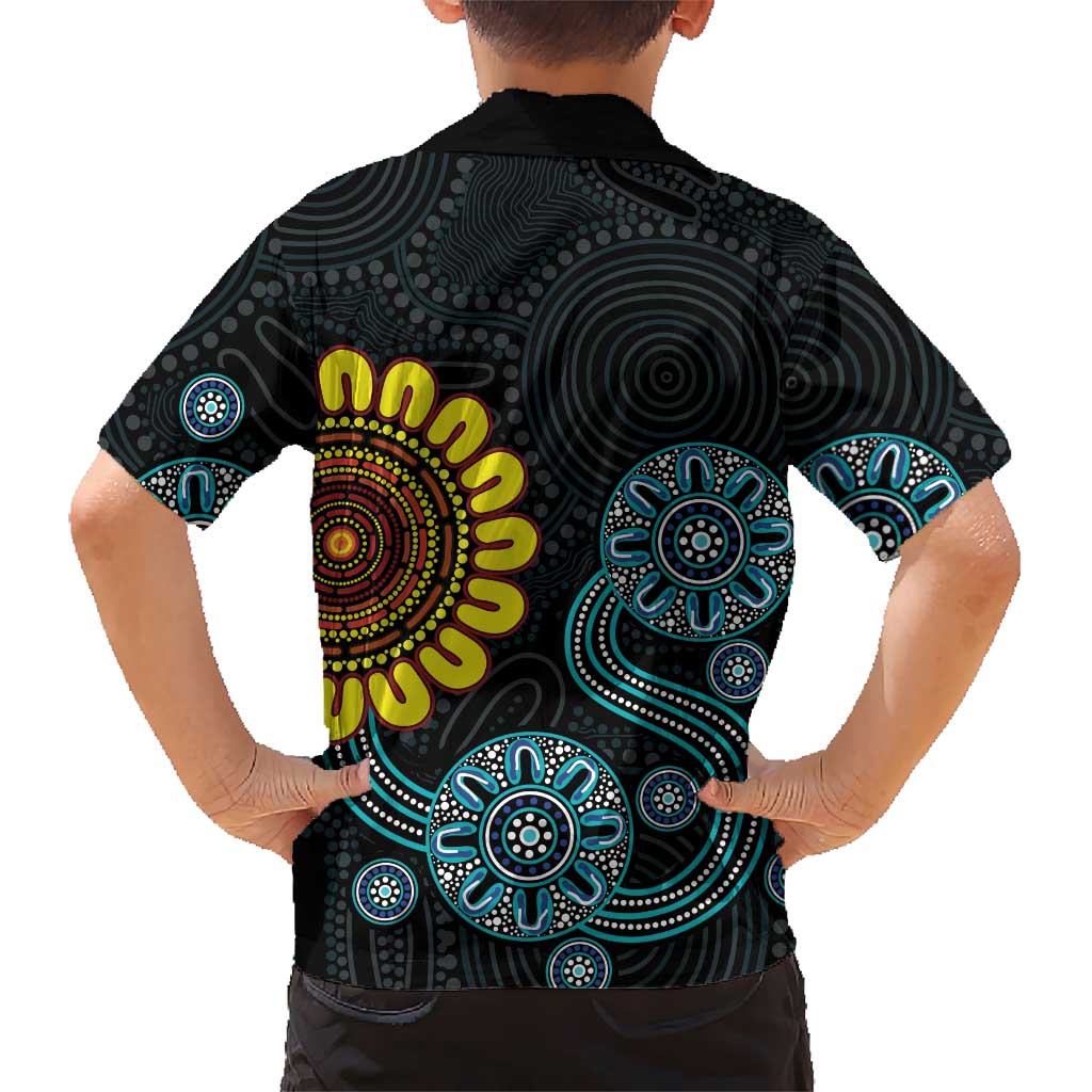 NAIDOC 50 Years of Deadly Hawaiian Shirt Sun Aboriginal Dot Art