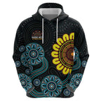 NAIDOC 50 Years of Deadly Hoodie Sun Aboriginal Dot Art