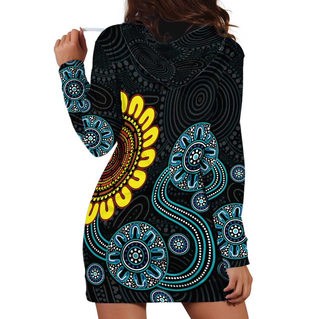 NAIDOC 50 Years of Deadly Hoodie Dress Sun Aboriginal Dot Art