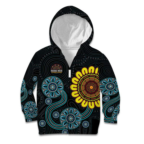 NAIDOC 50 Years of Deadly Kid Hoodie Sun Aboriginal Dot Art