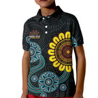 NAIDOC 50 Years of Deadly Kid Polo Shirt Sun Aboriginal Dot Art