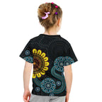 NAIDOC 50 Years of Deadly Kid T Shirt Sun Aboriginal Dot Art