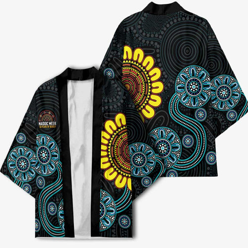 NAIDOC 50 Years of Deadly Kimono Sun Aboriginal Dot Art