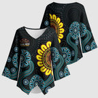 NAIDOC 50 Years of Deadly Kimono Sleeve Blouse Sun Aboriginal Dot Art