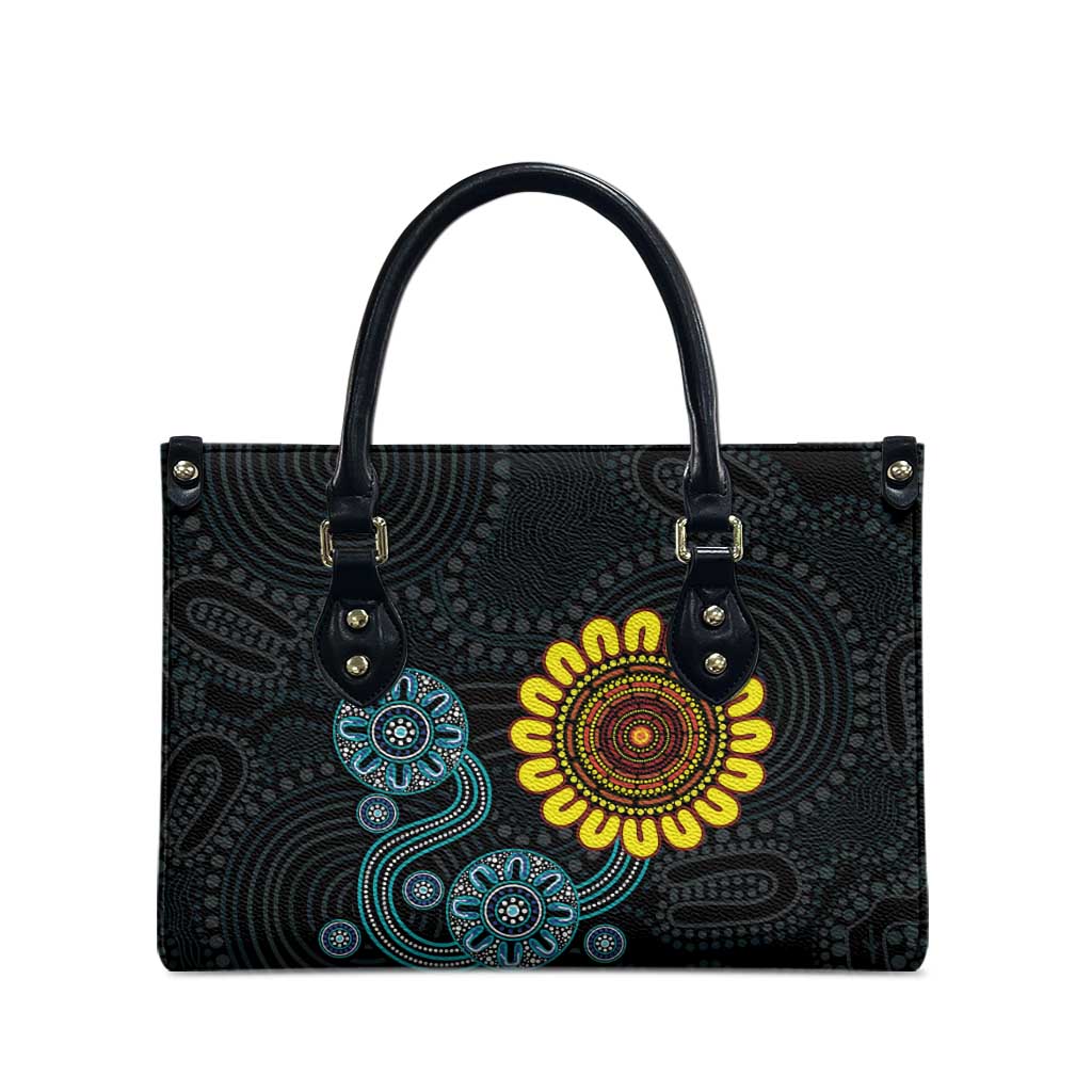 NAIDOC 50 Years of Deadly Leather Bag Sun Aboriginal Dot Art
