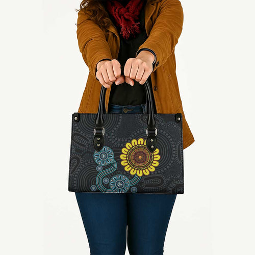 NAIDOC 50 Years of Deadly Leather Bag Sun Aboriginal Dot Art