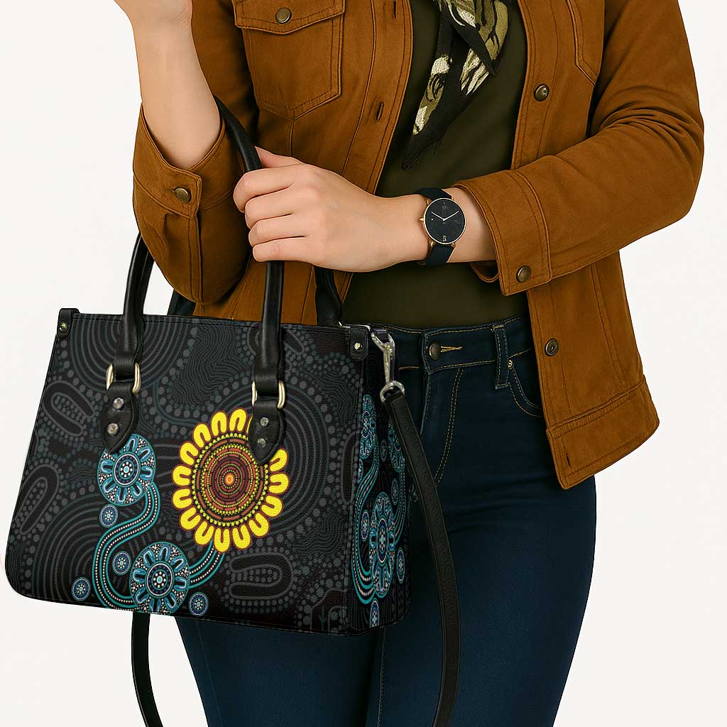 NAIDOC 50 Years of Deadly Leather Bag Sun Aboriginal Dot Art