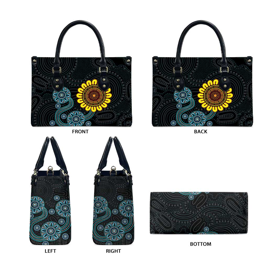 NAIDOC 50 Years of Deadly Leather Bag Sun Aboriginal Dot Art