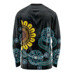 NAIDOC 50 Years of Deadly Long Sleeve Shirt Sun Aboriginal Dot Art