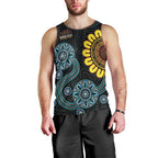 NAIDOC 50 Years of Deadly Men Tank Top Sun Aboriginal Dot Art