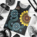 NAIDOC 50 Years of Deadly Men Tank Top Sun Aboriginal Dot Art
