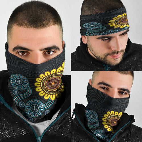 NAIDOC 50 Years of Deadly Neck Gaiter Sun Aboriginal Dot Art