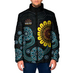 NAIDOC 50 Years of Deadly Padded Jacket Sun Aboriginal Dot Art