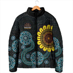 NAIDOC 50 Years of Deadly Padded Jacket Sun Aboriginal Dot Art