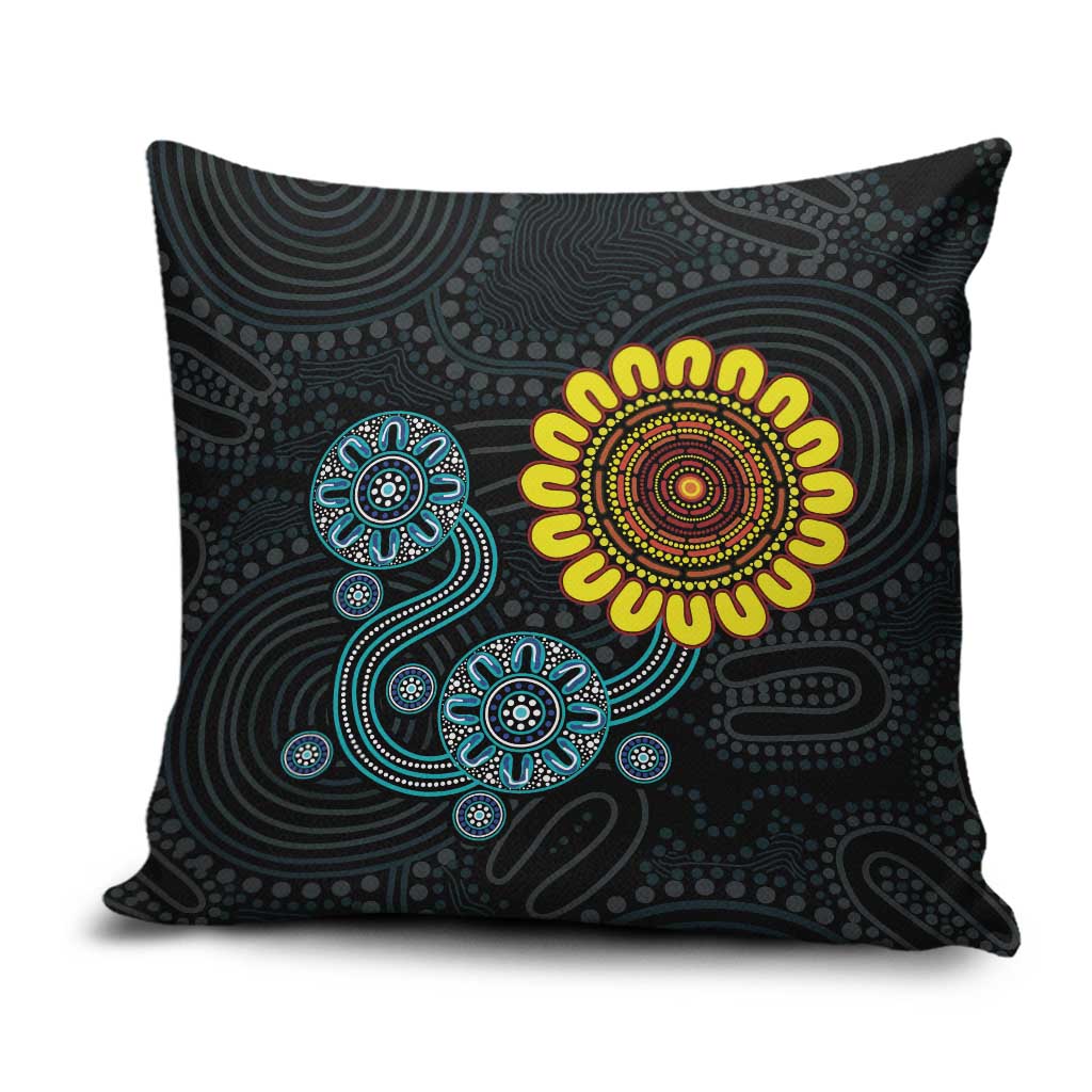 NAIDOC 50 Years of Deadly Pillow Cover Sun Aboriginal Dot Art