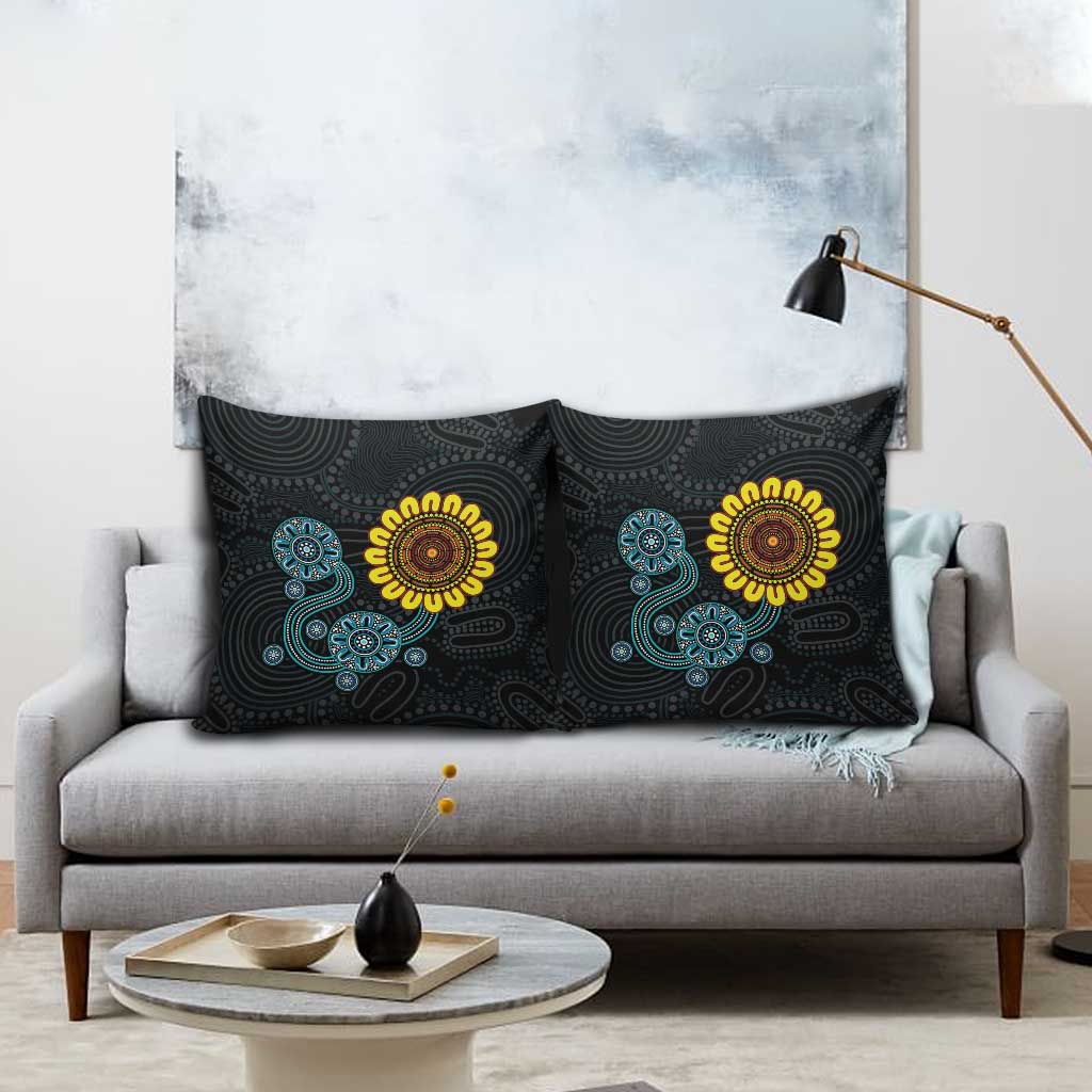 NAIDOC 50 Years of Deadly Pillow Cover Sun Aboriginal Dot Art