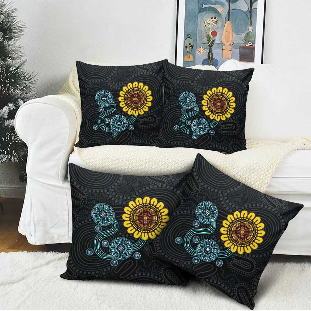 NAIDOC 50 Years of Deadly Pillow Cover Sun Aboriginal Dot Art