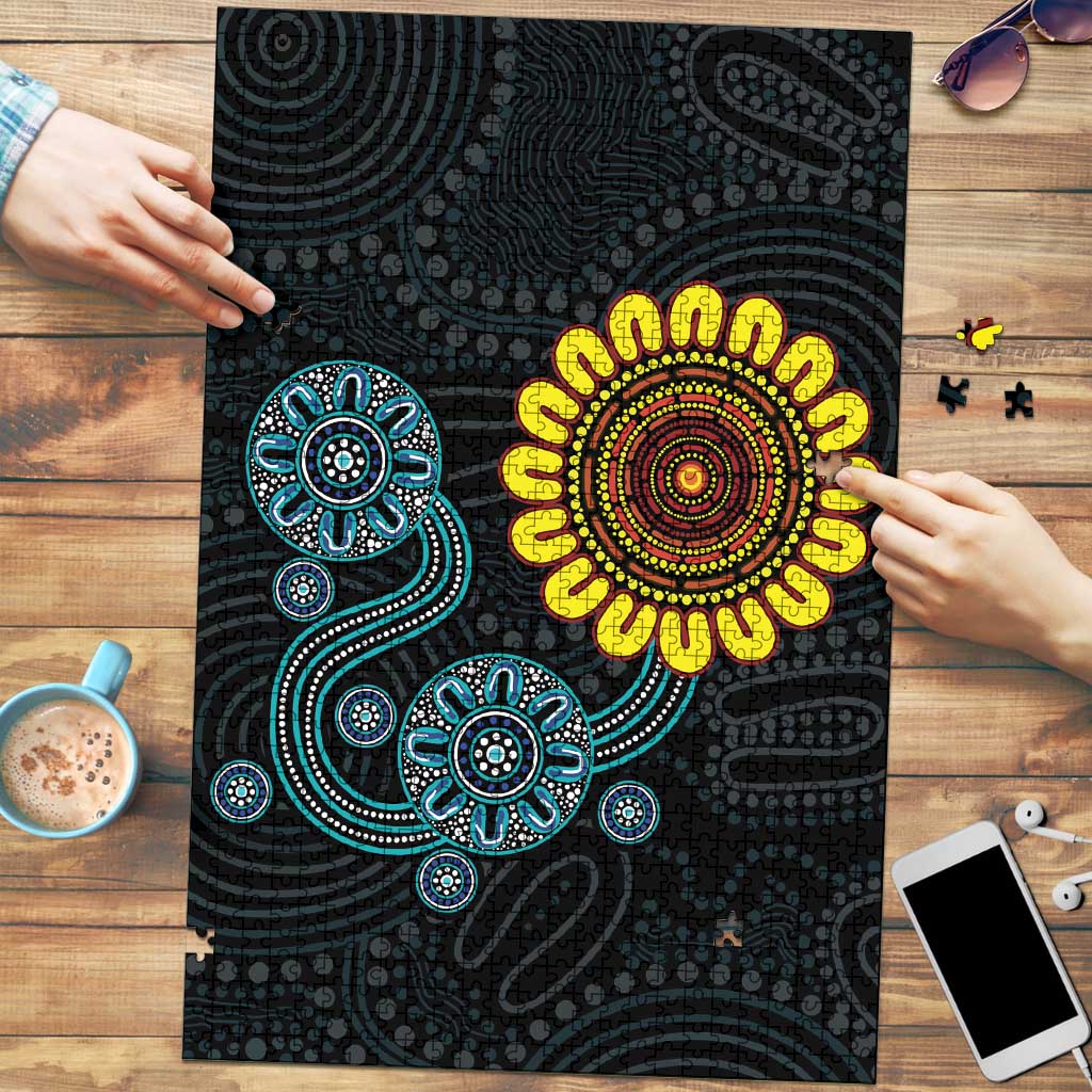 NAIDOC 50 Years of Deadly Puzzle Sun Aboriginal Dot Art