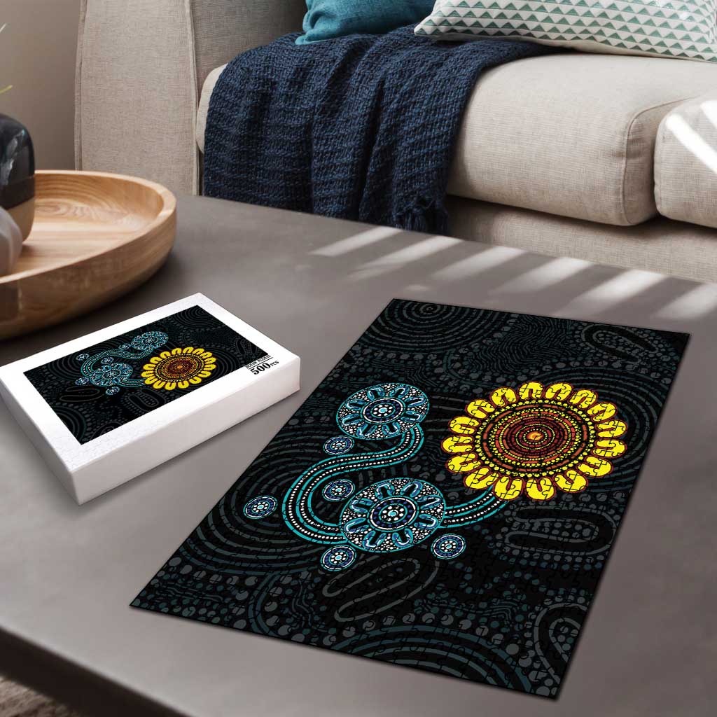 NAIDOC 50 Years of Deadly Puzzle Sun Aboriginal Dot Art