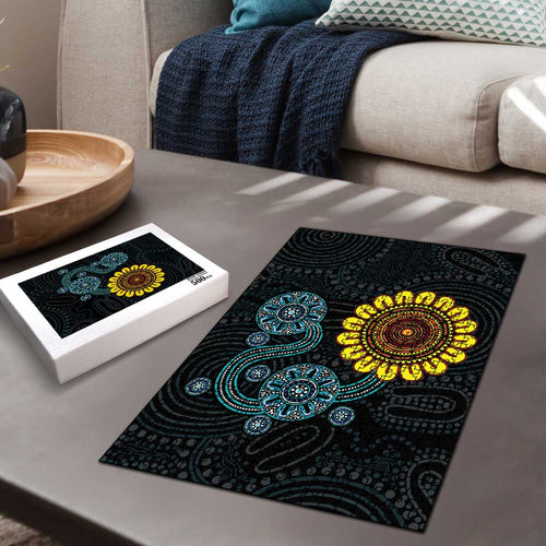 NAIDOC 50 Years of Deadly Puzzle Sun Aboriginal Dot Art