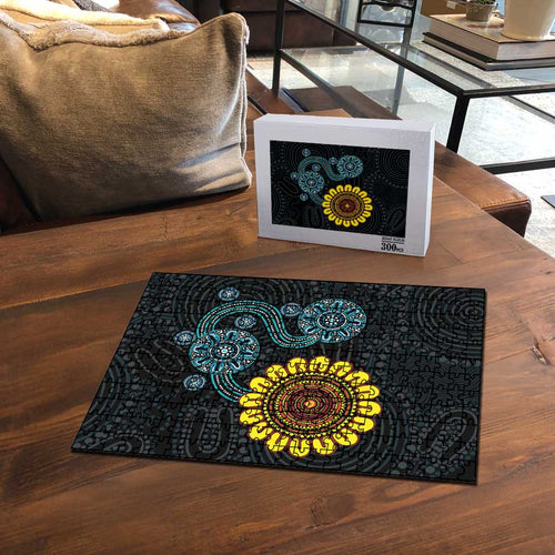 NAIDOC 50 Years of Deadly Puzzle Sun Aboriginal Dot Art