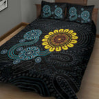 NAIDOC 50 Years of Deadly Quilt Bed Set Sun Aboriginal Dot Art