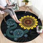 NAIDOC 50 Years of Deadly Round Carpet Sun Aboriginal Dot Art