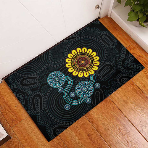 NAIDOC 50 Years of Deadly Rubber Doormat Sun Aboriginal Dot Art