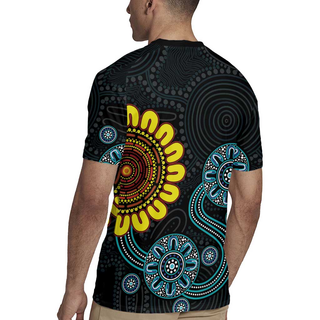 NAIDOC 50 Years of Deadly Rugby Jersey Sun Aboriginal Dot Art