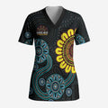NAIDOC 50 Years of Deadly Scrub Top Sun Aboriginal Dot Art