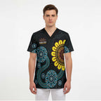 NAIDOC 50 Years of Deadly Scrub Top Sun Aboriginal Dot Art