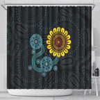 NAIDOC 50 Years of Deadly Shower Curtain Sun Aboriginal Dot Art