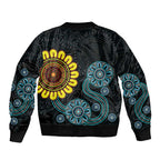 NAIDOC 50 Years of Deadly Sleeve Zip Bomber Jacket Sun Aboriginal Dot Art