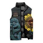 NAIDOC 50 Years of Deadly Sleeveless Puffer Jacket Sun Aboriginal Dot Art