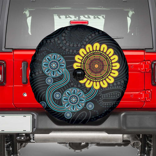 NAIDOC 50 Years of Deadly Spare Tire Cover Sun Aboriginal Dot Art