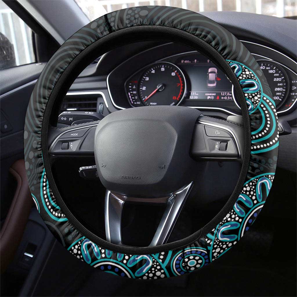 NAIDOC 50 Years of Deadly Steering Wheel Cover Sun Aboriginal Dot Art