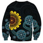 NAIDOC 50 Years of Deadly Sweatshirt Sun Aboriginal Dot Art