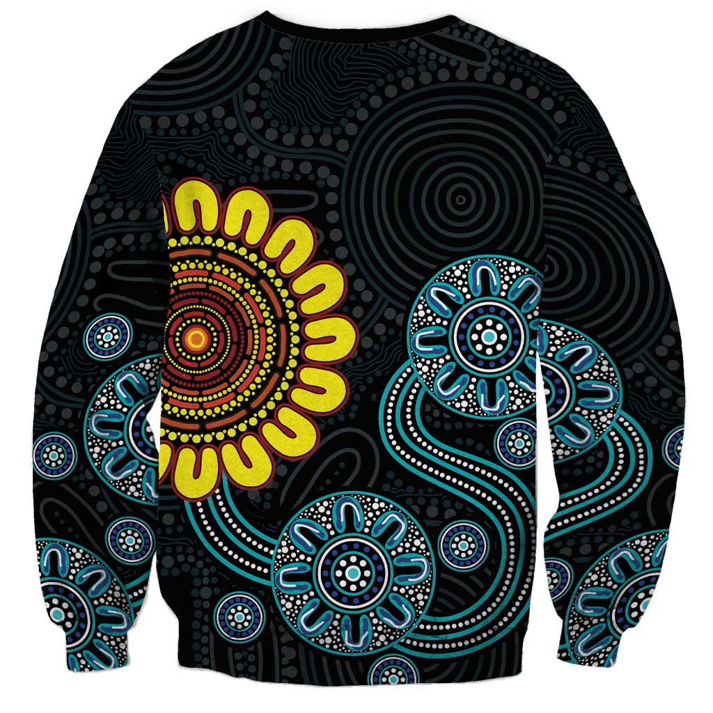 NAIDOC 50 Years of Deadly Sweatshirt Sun Aboriginal Dot Art