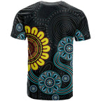 NAIDOC 50 Years of Deadly T Shirt Sun Aboriginal Dot Art