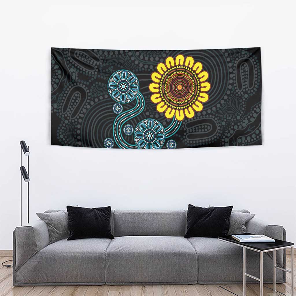 NAIDOC 50 Years of Deadly Tapestry Sun Aboriginal Dot Art