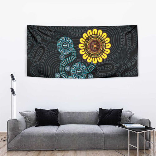 NAIDOC 50 Years of Deadly Tapestry Sun Aboriginal Dot Art