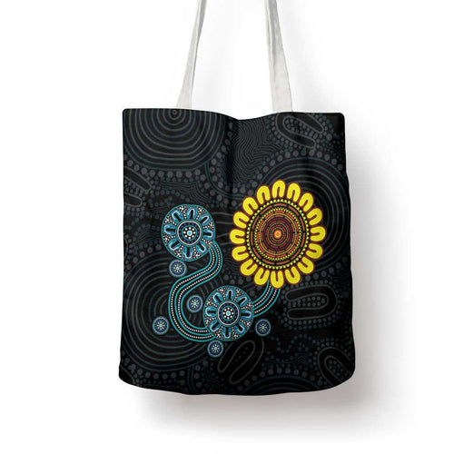 NAIDOC 50 Years of Deadly Tote Bag Sun Aboriginal Dot Art